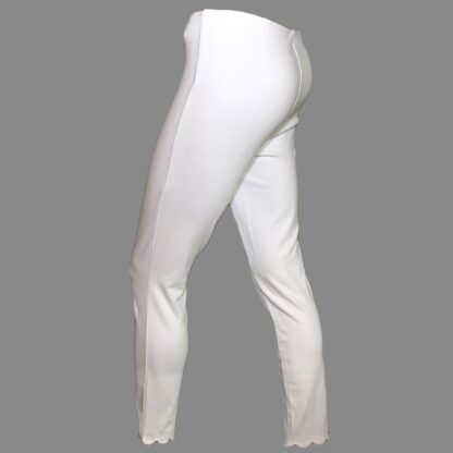 Tribal Flatten-it Capri with Scallop Hem- White - Image 2