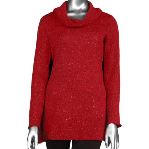 Pure Essence Women's Cowl Neck Tunic Red