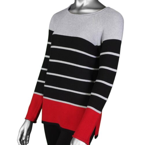 Tribal Textured Striped Sweater