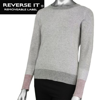 Tribal Women's Reversible Sweater- Grey Mix