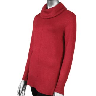 Tribal Women's Cowl Neck Sweater - Heather Sangria