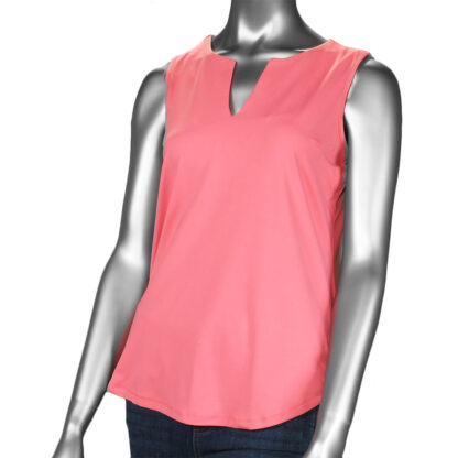 Lulu-B Sleeveless Key Hole Top- Coral
