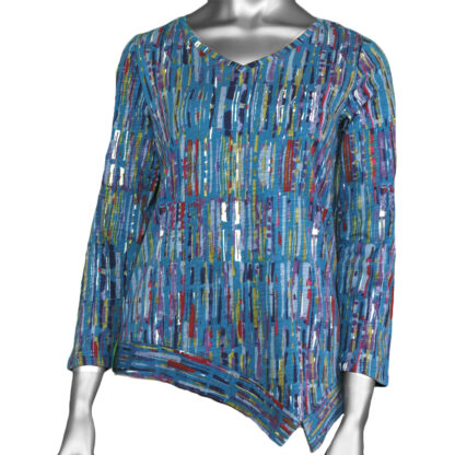 Habitat Cotton Pebble Top with Diagonal Hem Blue