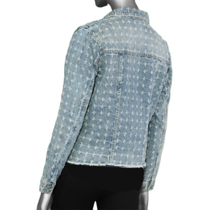 Tribal Denim Jacket- Blue Fog - Image 2