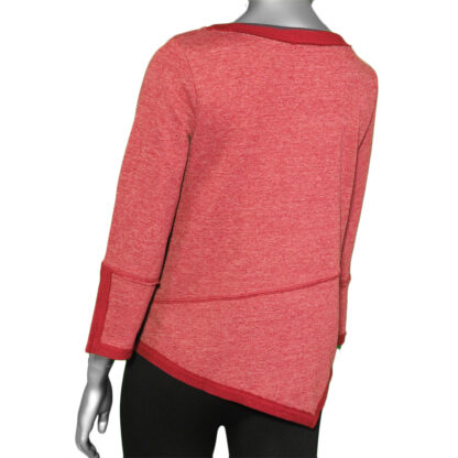 Habitat French Terry Asymmetrical Pullover- Cerise - Image 2