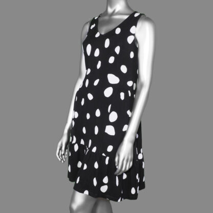 Tribal Sleeveless Dress-Black Dot