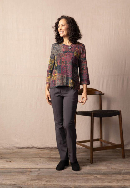 Habitat Cotton Pebble V-Neck- Cerise. Habitat Style: 28531 .