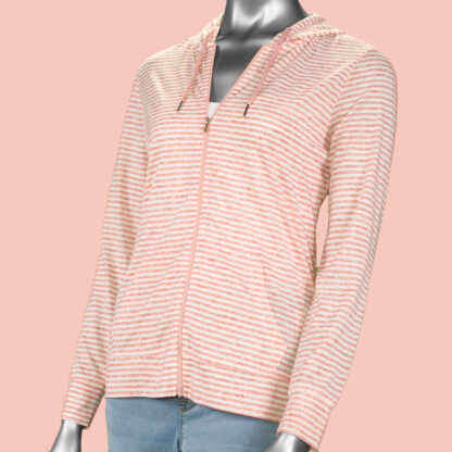 Tribal Stripe Hoodie- Peach Tulip