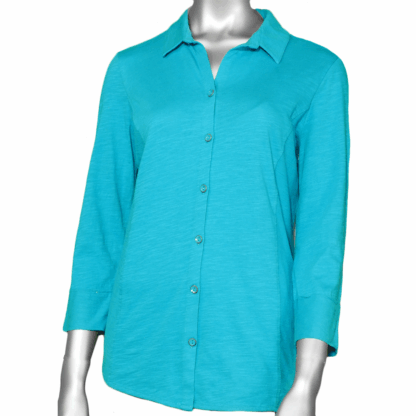 Habitat Cotton Pebble Shaped Shirt Caribbean