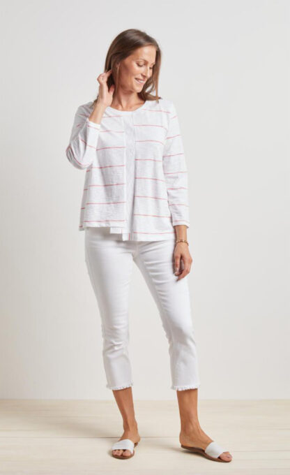 Habitat Beach Stripe Pullover Coral