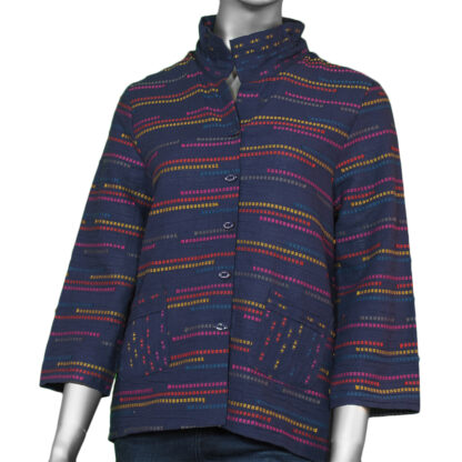 Habitat Women's Peruvian Ruch Collar Jacket Indigo