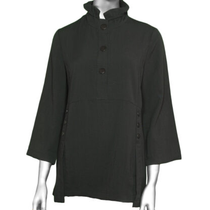 Habitat Women's Ruch-Collar Pullover Black