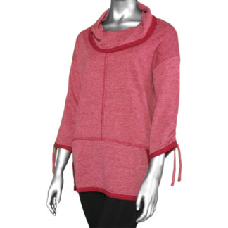 Habitat French Terry Ruch Tunic- Cerise . Habitat Style: 69137.