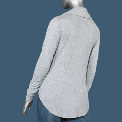 Tribal Cowl Neck with Shirring Detail- Icy Blue - Image 2