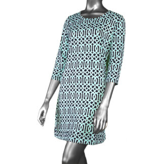 Lulu-B Travel Dress- Navy & Turquoise. Style: SPX4423P GWN