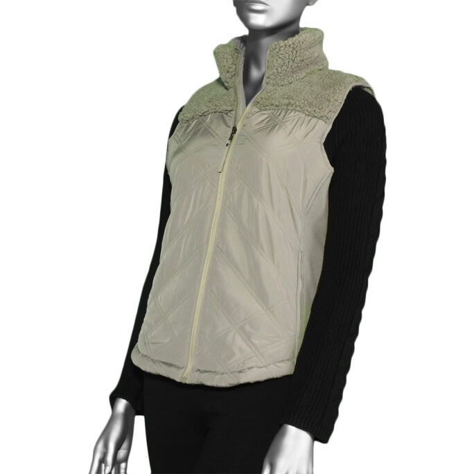 Tribal Quilted Vest- Khaki. Tribal Style: 4683O-3374-0013