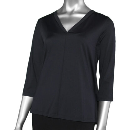Lulu-B 3/4 Sleeve V-Neck- Black