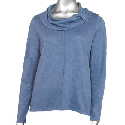 Habitat Cotton Pebble Button Cowl Neck Top Twilight