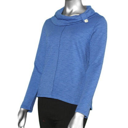 Habitat Cotton Pebble Cowl Neck- Blueberry. Habitat Style: 27537.