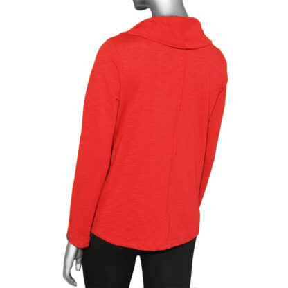 Habitat Cotton Pebble Cowl Neck- Scarlet - Image 2