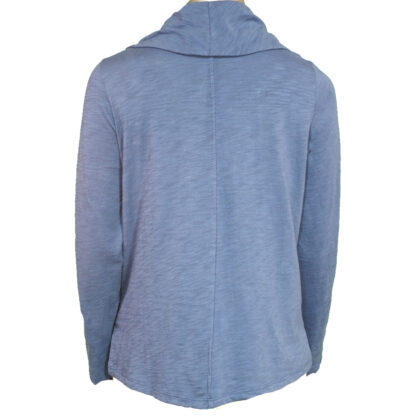Habitat Cotton Pebble Button Cowl Neck Top Twilight - Image 2