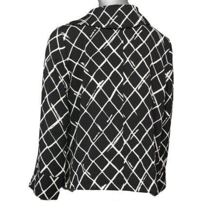 Habitat Drape Collar Diamond Print Pullover Black - Image 2