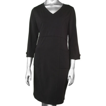 Habitat Cotton Lycra Mix Seam Dress with Pockets Black