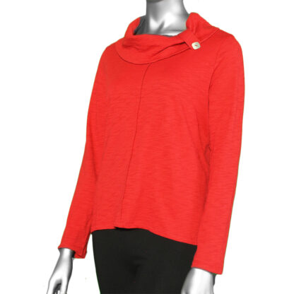 Habitat Cotton Pebble Cowl Neck- Scarlet. Habitat Style: 27537 .