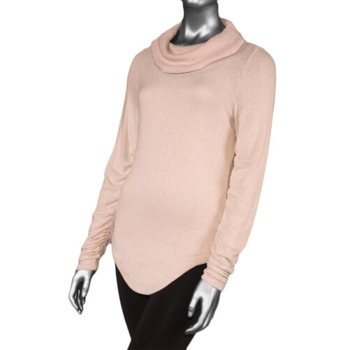 Tribal Cowl Neck with Shirring Detail- Blush. Tribal Style: 4642O-3326-0770