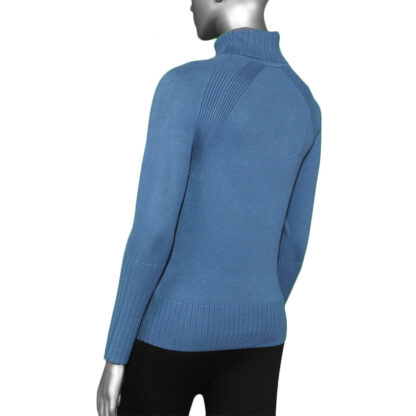 Tribal Turtle Neck Sweater- Arctic Blue - Image 2