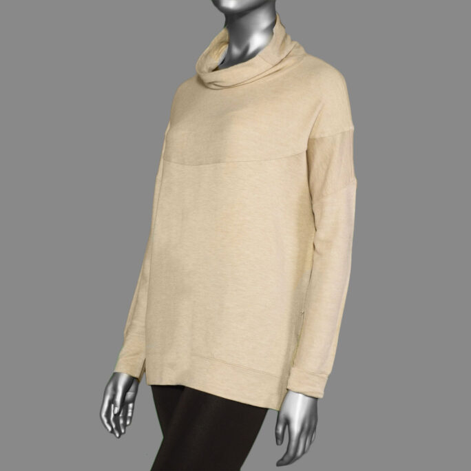 Tribal Top with Side Slits- Oatmeal. Tribal Style: 4760O-3353-0052