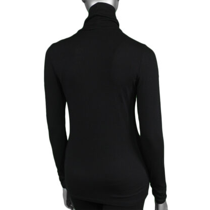 Tribal Long Sleeve Turtle Neck Top- Black - Image 2