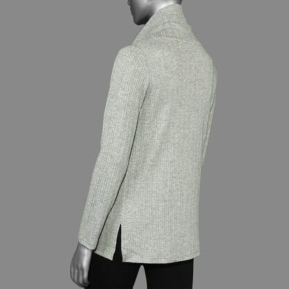 Tribal Cowl Neck Top- Grey Mix - Image 2