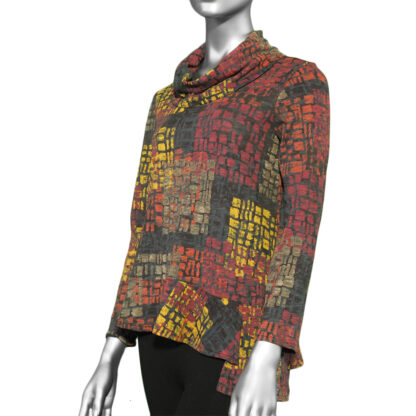 Habitat Cotton Pebble Asymmetrical Cowl- Cerise.  Habitat Style: 28512