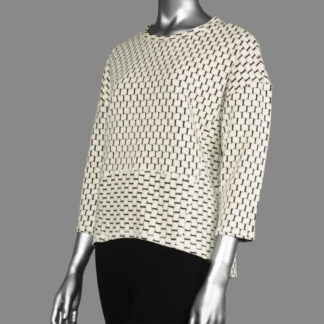 Habitat Basketweave Boxy Pullover- Winter White. Habitat Style: 47849