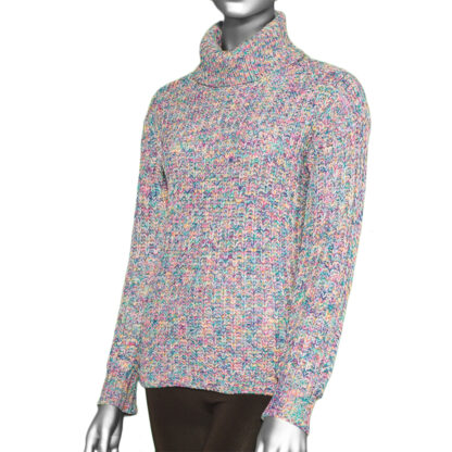 Tribal Turtle Neck Knit Sweater- Arctic Blue. Tribal Style: 4779O-3414-1714