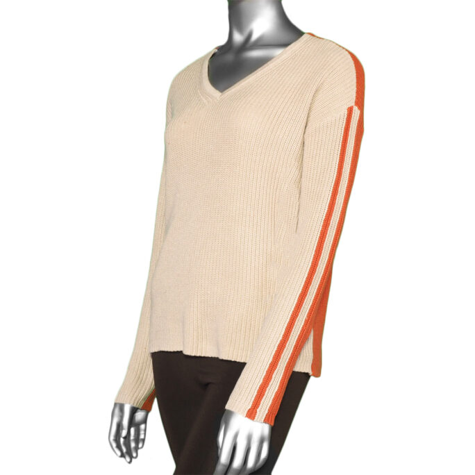 Tribal V-Neck Sweater- Sandstone. Tribal Style: 4667O-576-0874