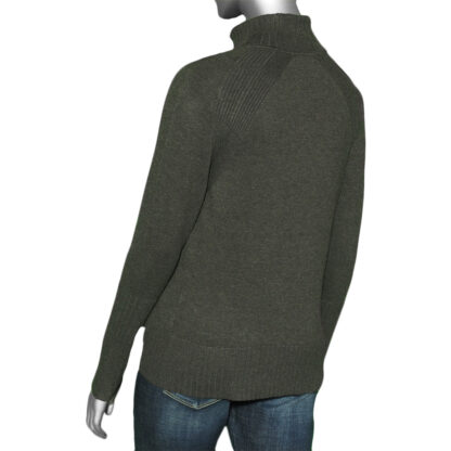 Tribal Turtle Neck Sweater- Heather Charcoal - Image 2