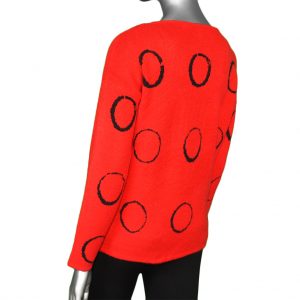 Alison Sheri Circle Sweater- Red. Style: A38172