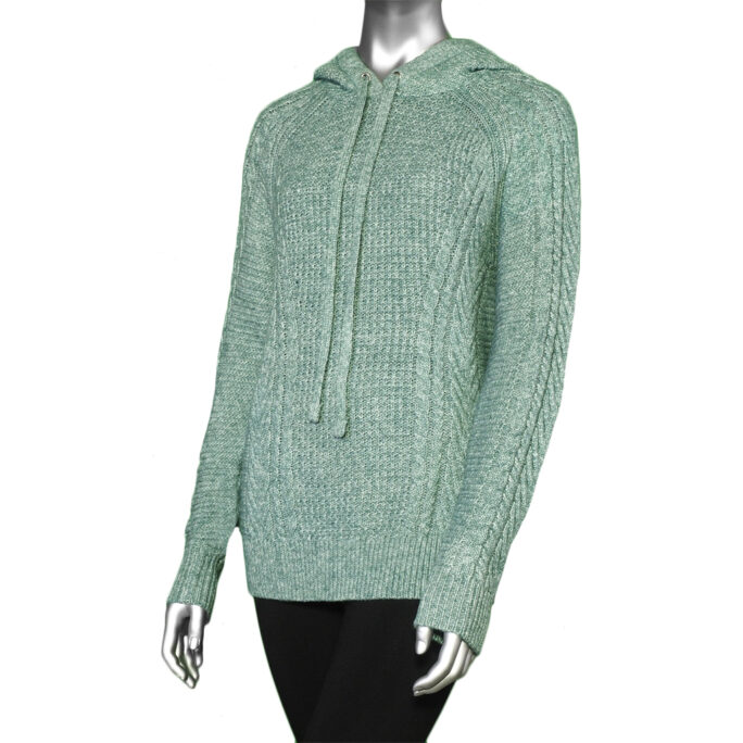 Charlie B Hooded Raglan Sweater- H Agave. Style: C2345