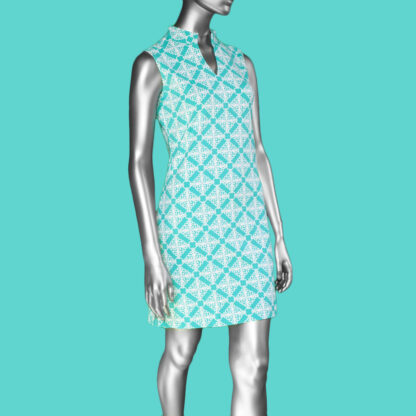 Lulu-B Keyhole Dress Sleeveless- Seaglass Aqua