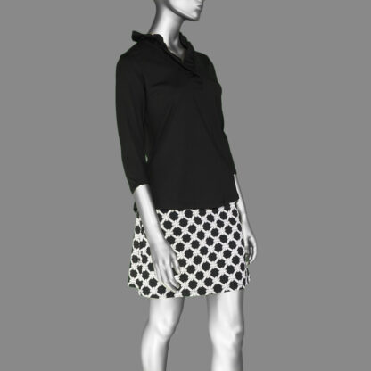 Lulu-B Skort White & Black . Style: SPX3148 RBLW .