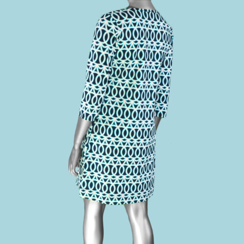 Lulu-B Travel Dress- Navy. Style: SPX4423 GCNY . Rear .
