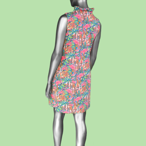 Lulu-B Ruffle Neck Dress- Floral Style: SPX4423 FLGO .