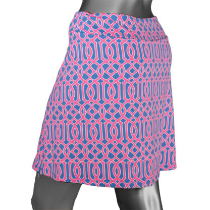 Lulu-B Skort Blue & Hot Pink . Style: SPX3148 GWP . Rear.