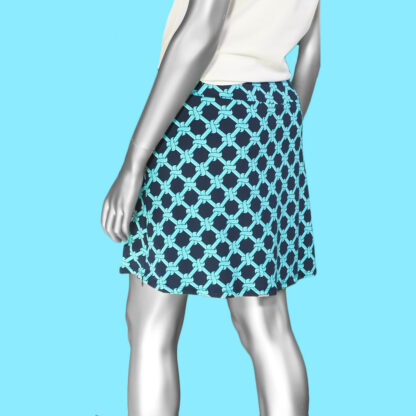 Lulu-B Skort Turquoise & Navy. Style: SPX3148 GWB Rear