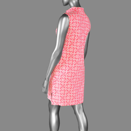 Lulu-B Keyhole Dress Sleeveless- Tahitian Coral. Style: SPX4428P GFNC rear