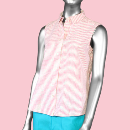 Lulu-B Linen Top- Coral Reef