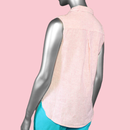 Lulu-B Linen Top- Coral Reef - Image 2