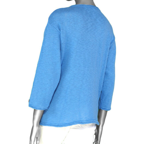 Lulu-B Sweater- Periwinkle. Style: KSW0063 BPW rear